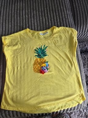 Yellow Pineapple Graphic Tee for Kids
